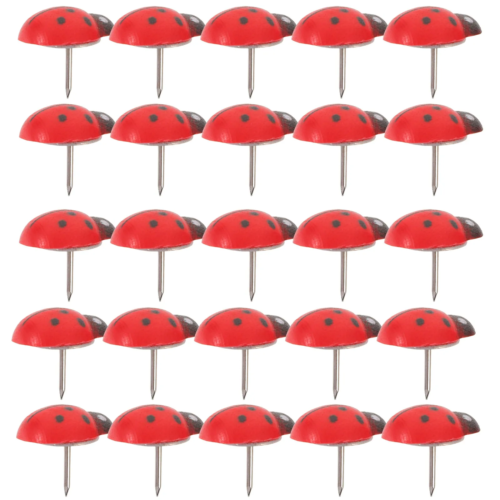 50Pcs 동물 모양의 무당벌레 푸시 핀 다기능 엄지 못 다용도 핀 게시판에 적합한 컴팩트하고 섬세한 디자인