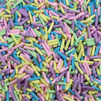 Thin Sprinkle Clay Long Cylindrical Colorful Candy DIY Craft Accessories