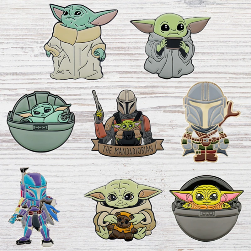 Broche de dibujos animados de Baby Yoda, insignia de esmalte de Metal  mandaloriano de Star Wars, Pin de decoración creativa con personalidad,  regalo bonito para niños| | - AliExpress