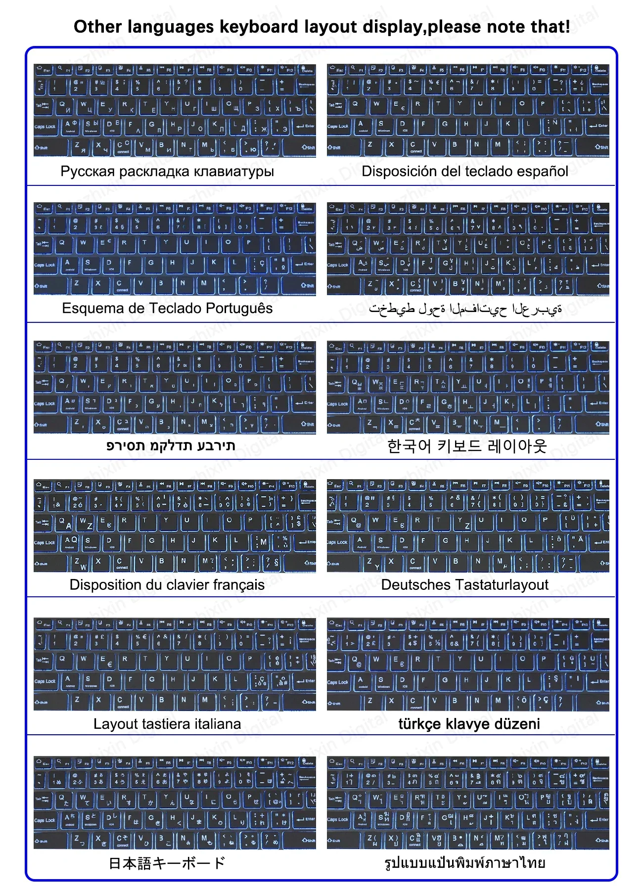 7/10inch Bluetooth Wireless Rechargeable Keyboard For Mobile Phones Tablet Russian Spanish French AZERT For Android ios Windows wireless keyboard tablet keyboard bluetooth keyboard case tablet keyboard case
