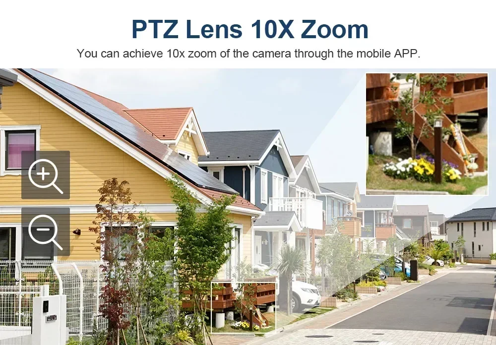 ANSVICAM UHD 20MP 10X Zoom Four Screens WiFi IP Camera Wireless Outdoor Four Len