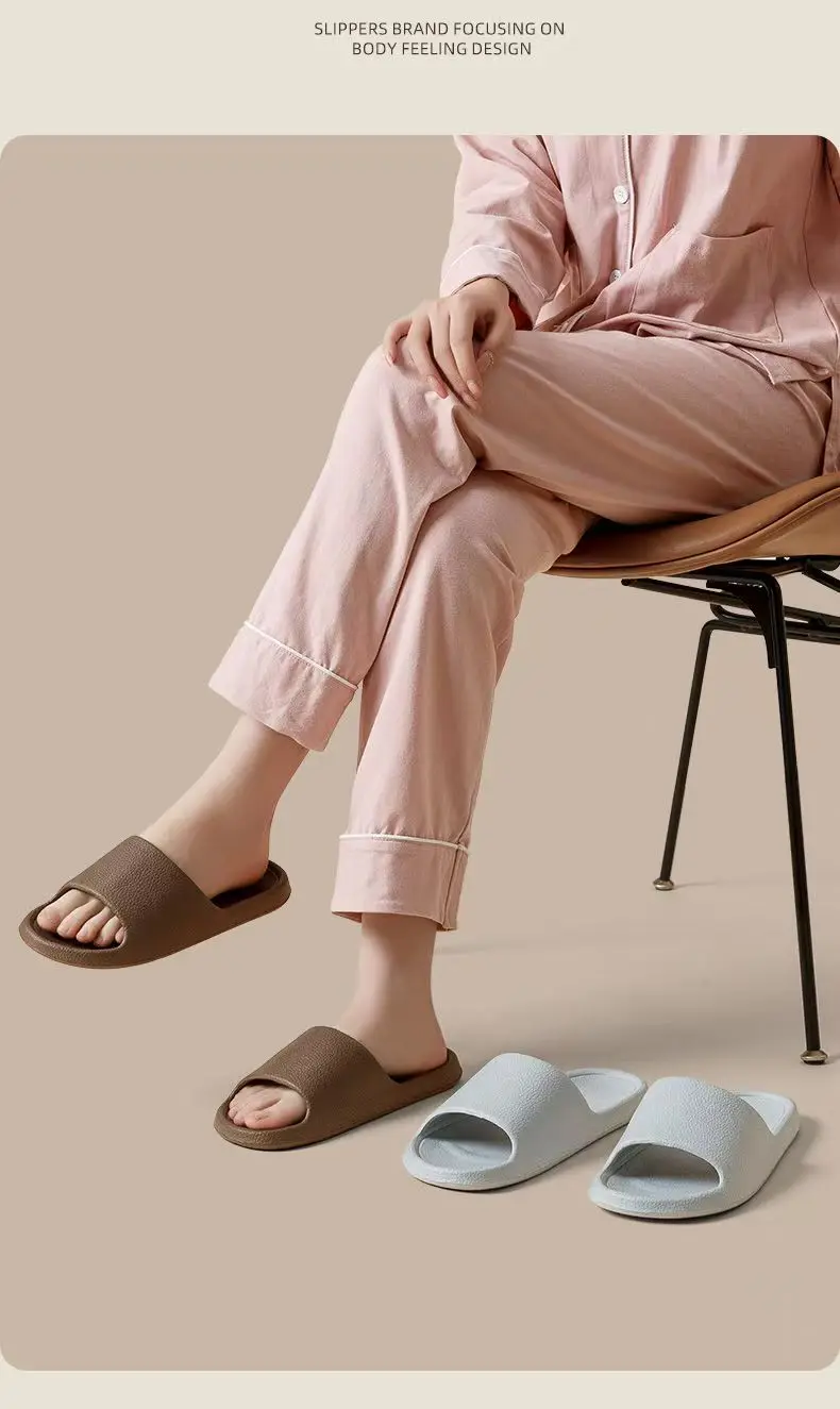 Modische Damen-Hausschuhe, Sommerliche Flache Leichte EVA-Badeschuhe, Komfortable Massage-Paarhausschuhe, Indoor-Slides, Duschschuhe – Detail 9