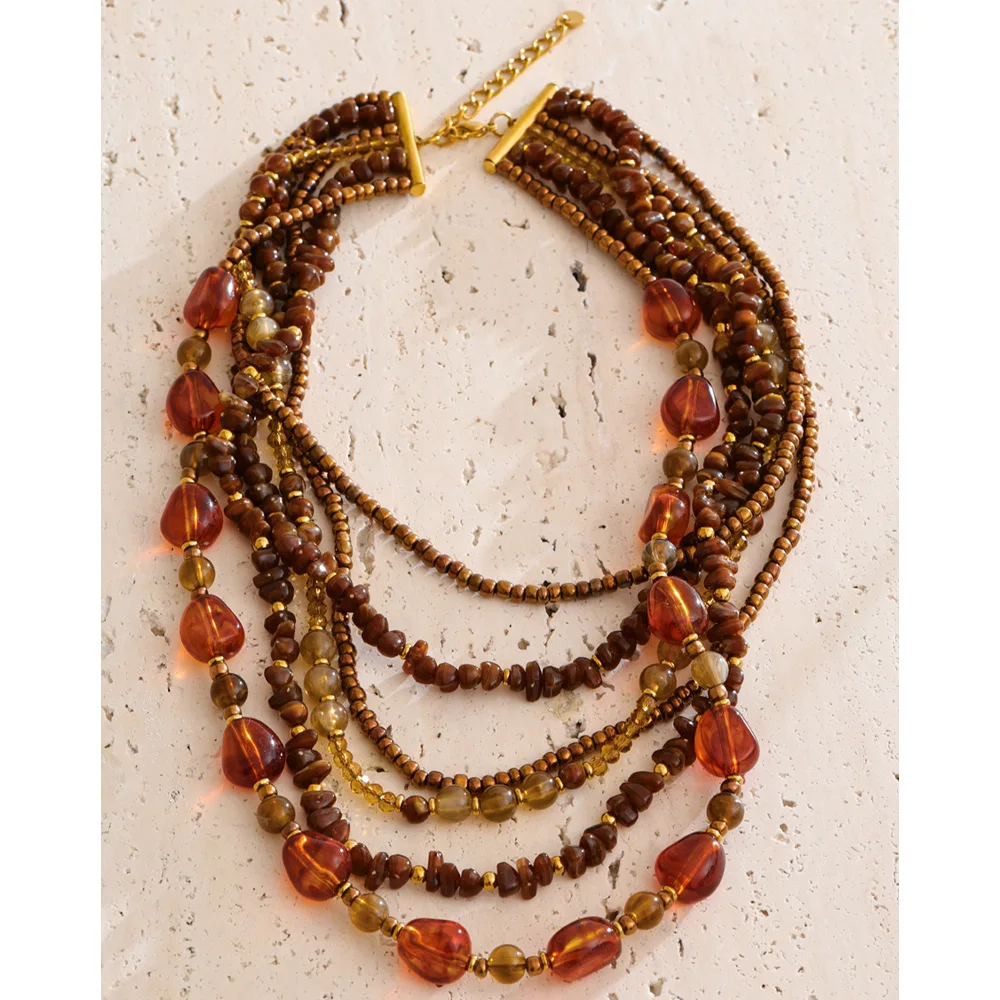 Yhpup Necklace Waterproof 2025 Handmade Beads