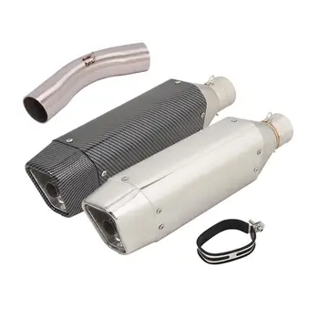 For KAWASAKI ZX10R 2008-2010 Motorcycle Mid Exhaust Link Pipe Escape Muffler Connect Tube Stainles Steel DB Killer