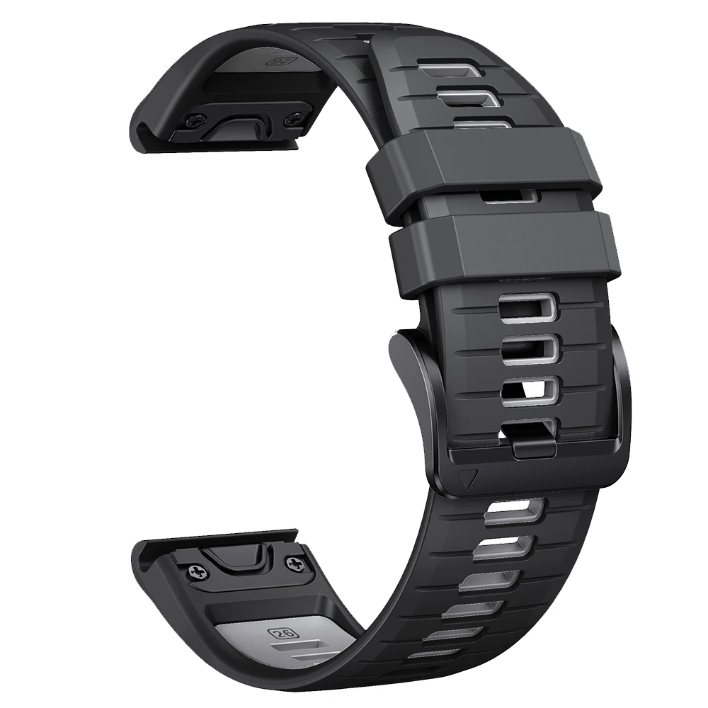 Silicone QuickFit Release Watch Band - Soft Strap Bracelet, 22mm and 26mm