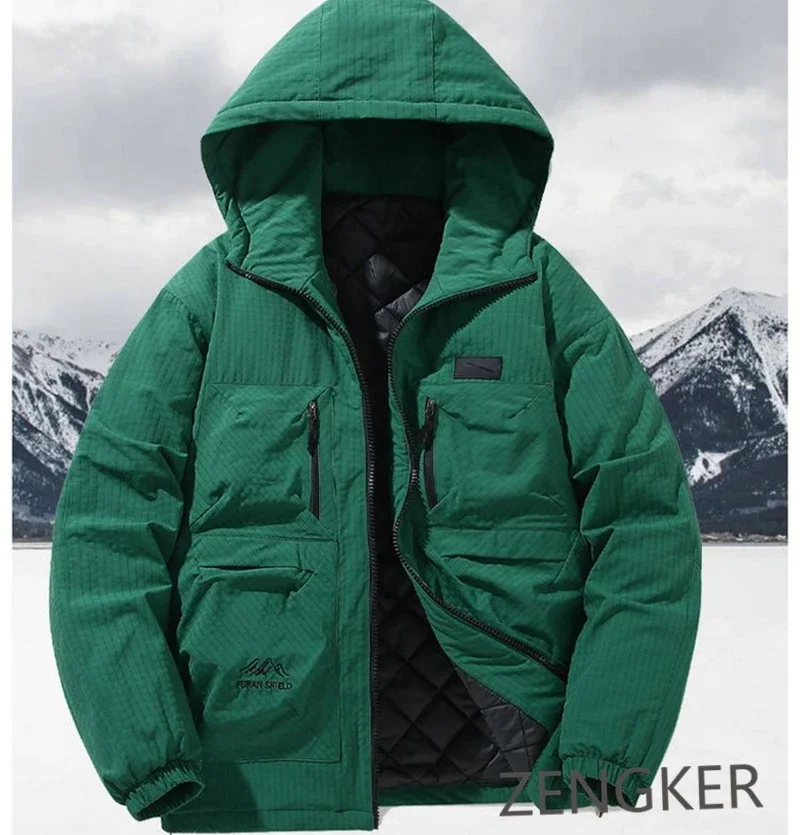 Men's winter hooded cotton jacket thickened warm new jacket workwear trendy loose casual top 180kg 12xl jackets for men 3