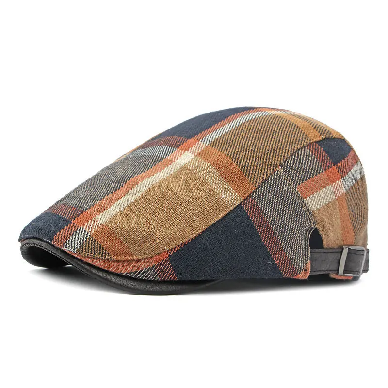 Newsboy Caps Cotton Print Flat Peaked Beret Hats 136 for Men and Women casual hat beret hat newsboy cap newsboy hat
