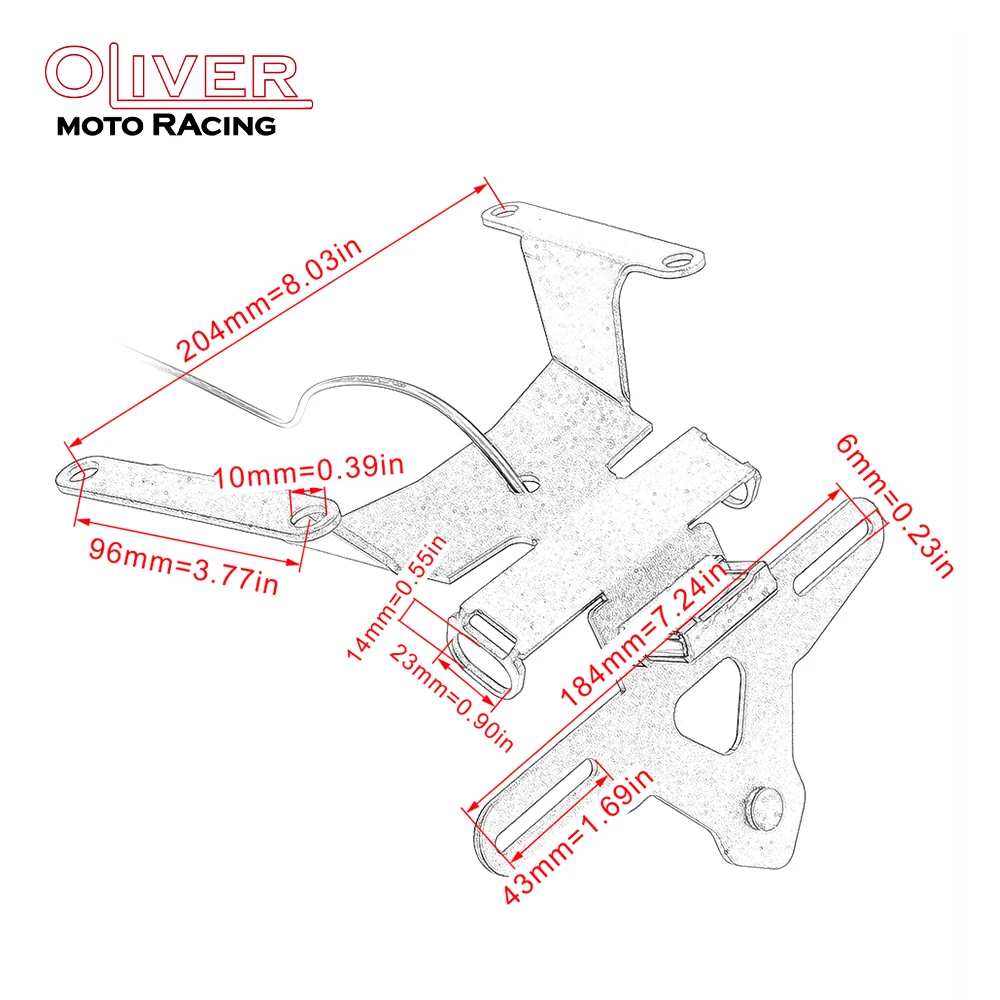 혼다 CB650R CBR650R 2019-2023 21 2022 오토바이 테일 마운트 라이센스 플레이트 브래킷 후면 홀더 CB CBR 650R 650 R 액세서리