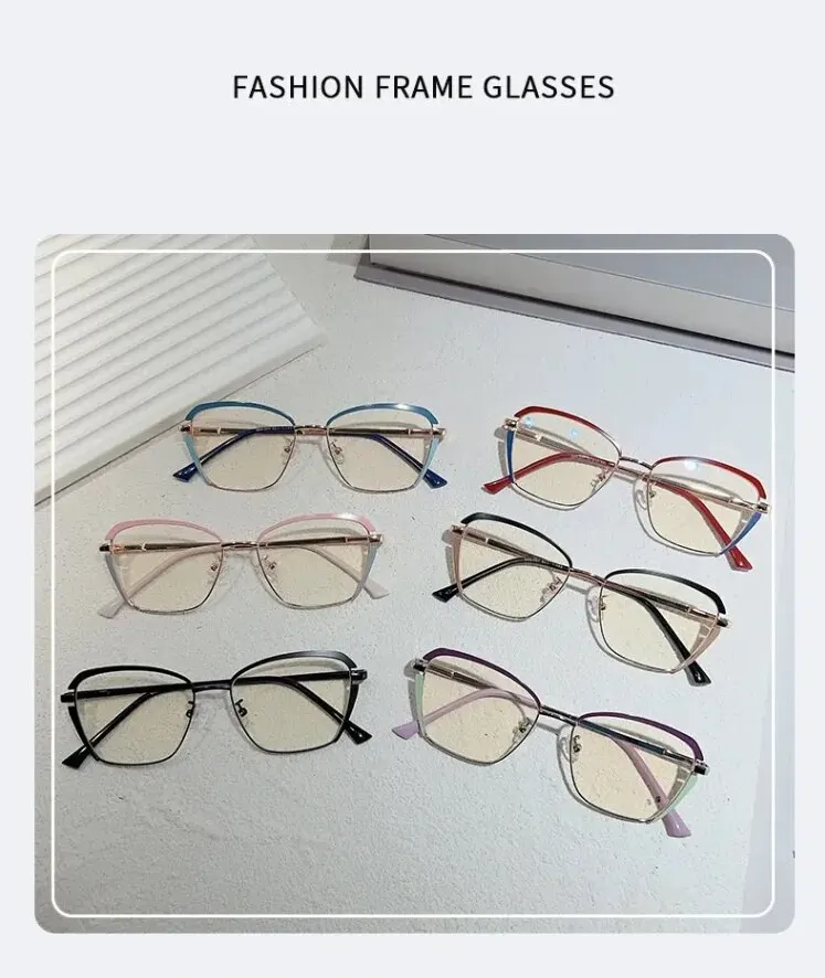 Metall mode Anti-Blau-Brille Rahmen einfach bemalte Retro-Männer-und Frauen brille – Detail 1