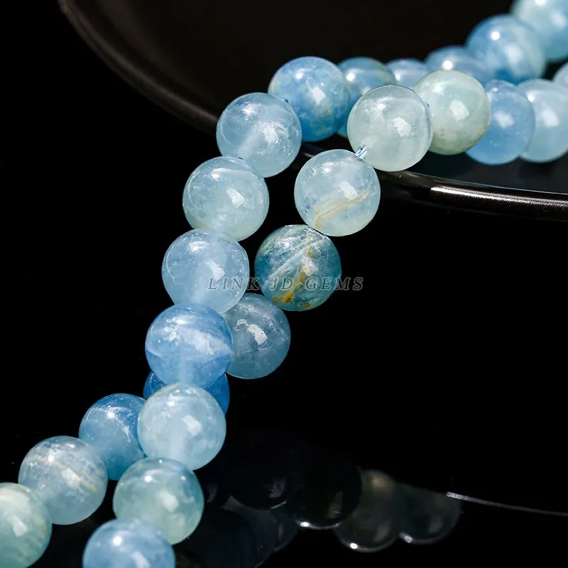 5A Natural Stone Blue Calcite Beads 6 8 10mm Pick Size Fine Gemstone Bead For Jewelry Making Diy Necklace Bracelet Accessory 5