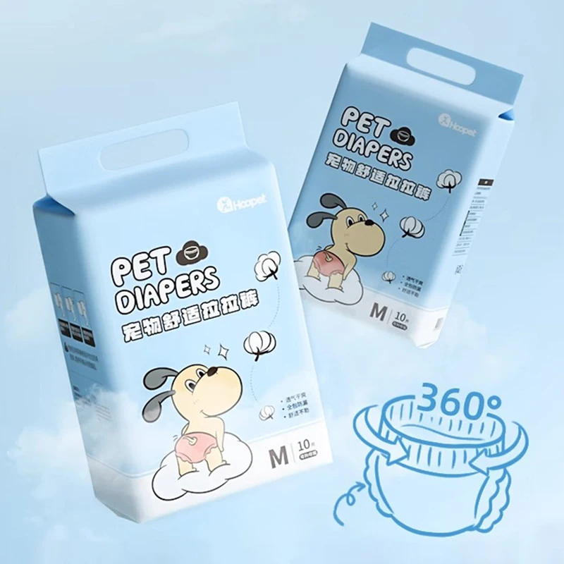 Disposable Dog Diapers Female Male Absorption Physiological Cat Pet Leakproof Nappies Pants Breathable 10pcs pet diapers,dog diapers,dog nappies