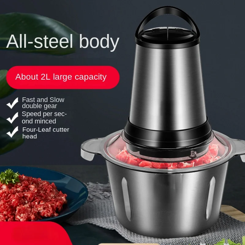 Food Mixing Shredder Food Grade Pc Garlic Vegetable Electric Minced Meat  Minced Household Food Processor Meat Slicer Machine 2l - AliExpress