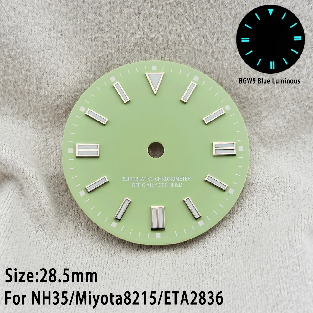 Premium Pistachio Dial 28.5mm with BGW9 Luminous and Calendar Window