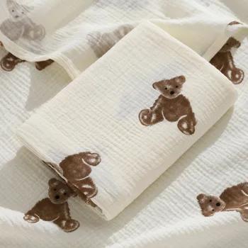 Copertina per Neonati 100X100cm in Cotone Mussolina, Coperta Avvolgente, Asciugamano da Bagno per Neonati, Articoli per Bambini e Mamme
