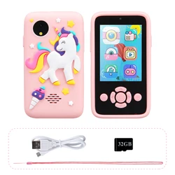 Kids' Multifunctional Music & Camera Toy with Puzzle Games - Perfect Birthday Gift (Pink)