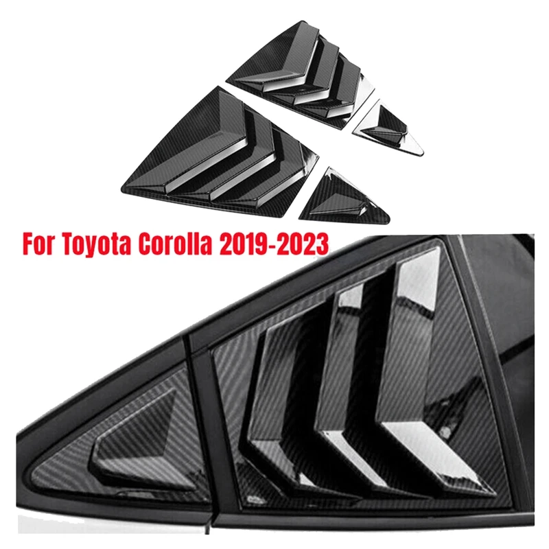 Per Toyota Corolla 2020-2023 Car Rear Side Vent Quarter Window Louver Shutter Cover Colore In Fibra Di Carbonio