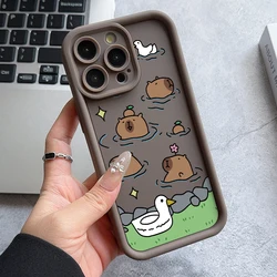 Playful Capybara Soft TPU Phone Case with Ladder Lens Cover for Vivo V30 5G (JTC - P4208312J2)