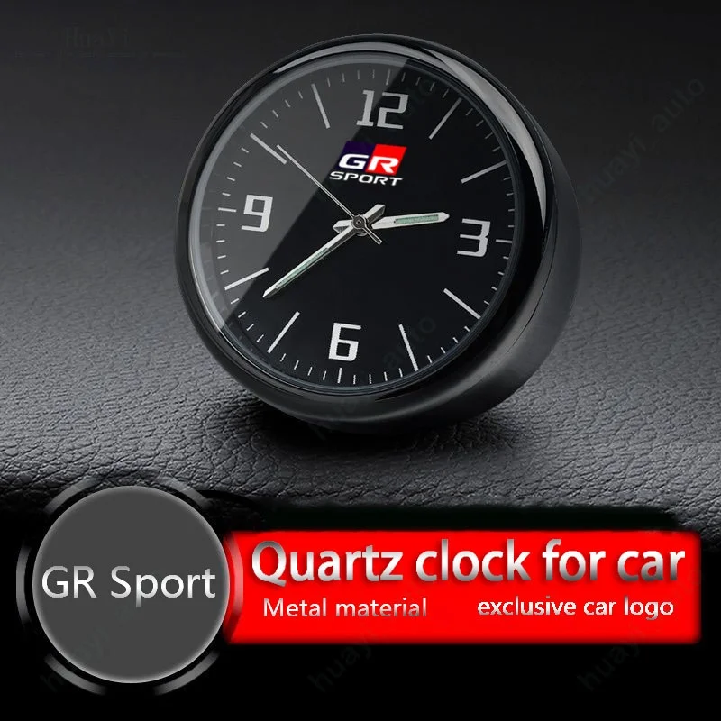 Auto Mini Car Clock Aria Condizionata Vent Cruscotto Adesivo Decorativo Per Toyota Gr Sport Corolla Yaris Hilux Agyo Rav4 Camry