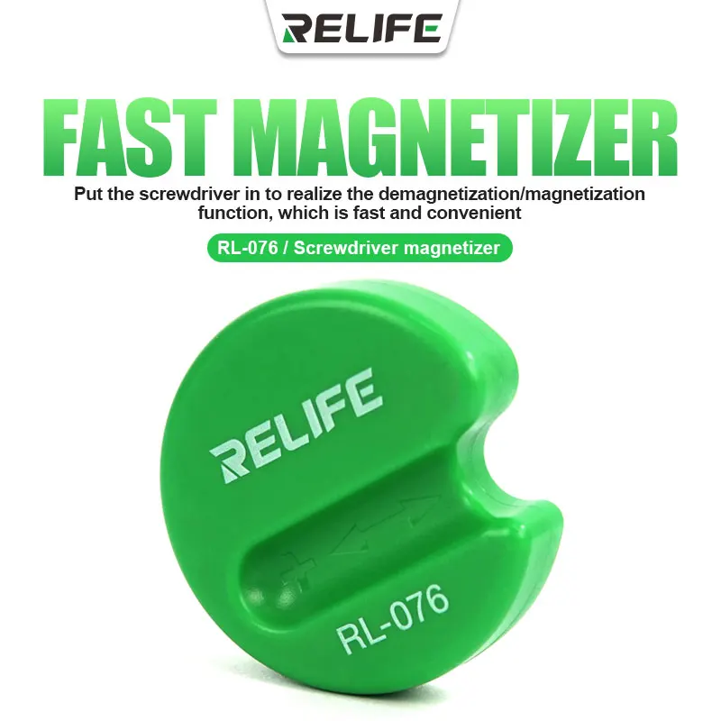 RELIFE RL-076 Screwdriver Magnetizer Small And Portable Magnetic Durable Put the Screwdriver in to Realize the Demagnetization jcd portable 8 in 1 aluminum pen style screw driver multi tool precision mobile phone repair tool kit screwdriver set bits