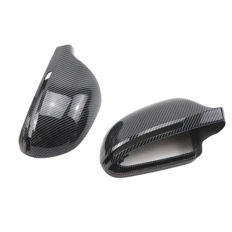Carbon Fiber Look Black Mirror Cover Rearview Side Mirror Cap for Audi A3 A4 A5 A6 A8 Q3 SQ3 S4 S5 S6 S8 RS3 RS4 RS5 B8 B8.5 8P