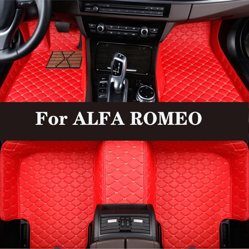 Full Surround Custom Leder Auto Boden matte für alfa romeo giulia mito  stelvio gt giulietta 4c 159 Spider 916 gtv 166 Autoteile - AliExpress