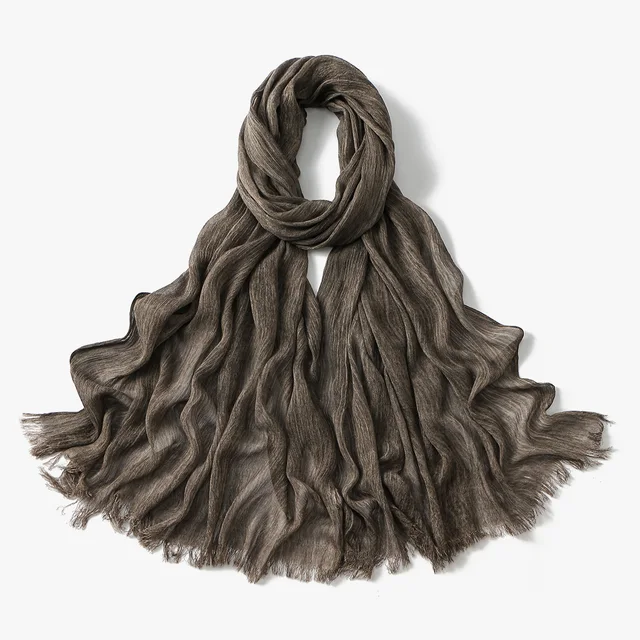 Écharpe Hijab Royan en coton froissé pour femmes musulmanes, châles longs et doux islamiques, enveloppes courtes à pampilles, accessoires Bufanda