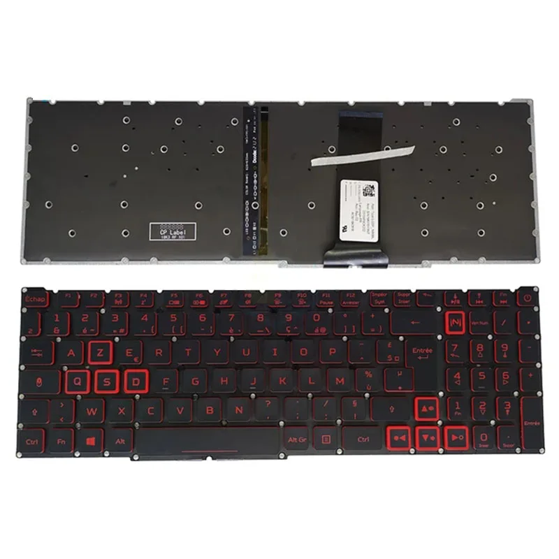 Per Acer Nitro An515-54 An515-43 An515-44 An517-51 An517-54 An715-51 An515-55 Tastiera Clavier Retroilluminata Francese