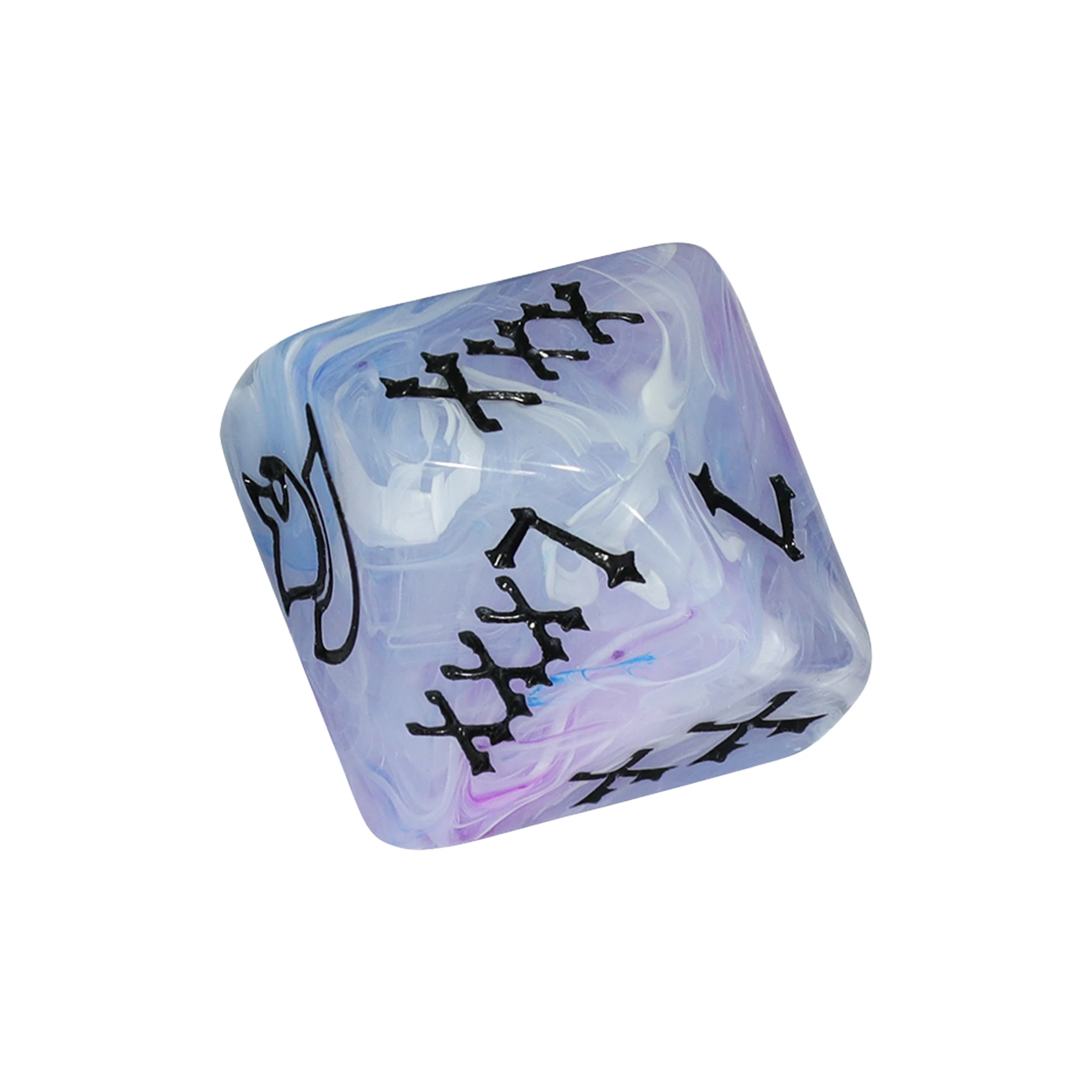 Misty Effect Roman Polyhedral Dice Set - 7-Piece Colorful Collection