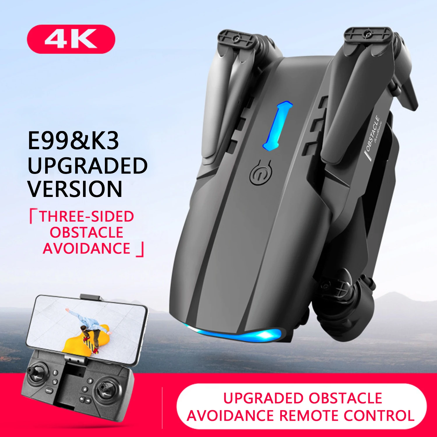 E99 Pro K3 RC Mini Drone 4K 1080P 720P Dual HD Camera WIFI FPV Aerial Photography Helicopter Foldable Quadcopter Drone Toys 2 E99 Pro K3 RC Mini Drone 4K 1080P 720P Dual HD Camera WIFI FPV Aerial Photography Helicopter Foldable Quadcopter Drone Toys 2