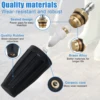 High Pressure Washer Spray Nozzle Kit  1/4"Quick Connect 360 Rotating Turbo Nozzle Sprayer 4000 PSI Multiple Degree Spray Nozzle 4