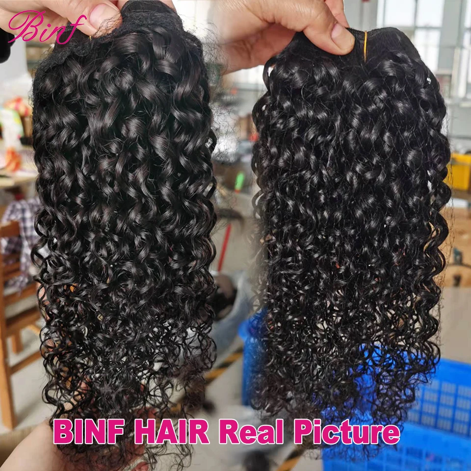 Pixie Curly Human Hair Bundles Deep Curly Hair Bundles Brazilian Raw Hair Weaving 8-40 Inch Human Hair Loose Deep Wave Bundles 2