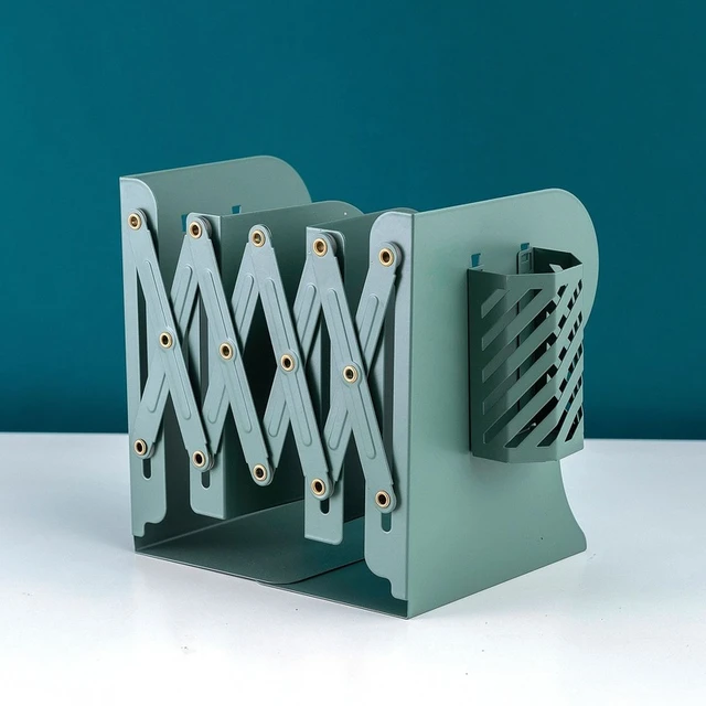 Telescopic Metal Book Stand Simple Desktop Folding Storage Shelf Creative  Wind Stretch Book By Telescopic Book Stand - Bookends - AliExpress