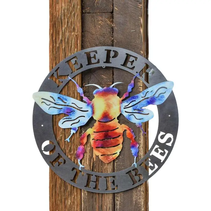 

Bee Wall Art Keeper Of The Bees Metal Wall Art Decorative Metal Wall Sign For Beekeepers Handmade Rustic Welcome Sign Farmhouse