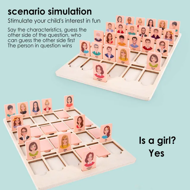 Who Is It Board Game Funny Guess Who Cards Game Family Guessing Games Toys Desktop Educational Game For Kid Board Game 2