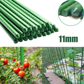 Plant Stakes Gardening Pillar Plastic Coated Steel Pipe 40cm/60cm Length Supporting Climbing Flowers Fruits Vegetables Support