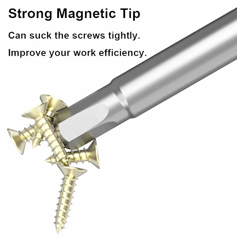 10Pcs 1.5-12mm 1/4 Inch Hex Head Allen Wrench Screwdriver Drill Bit  Set Magnetic Tip 100mm S2 Steel  Metric Hex Key Screwdriver 3