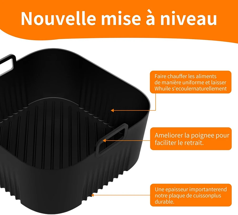 Silicone Air Fryer Liners for Philips HD9252 HD9200 HD9255 Reusable Baking Tray Non-Stick Easy Clean Up Air Fryer Accessories Air Fryer Liners Air Fryer Accessories