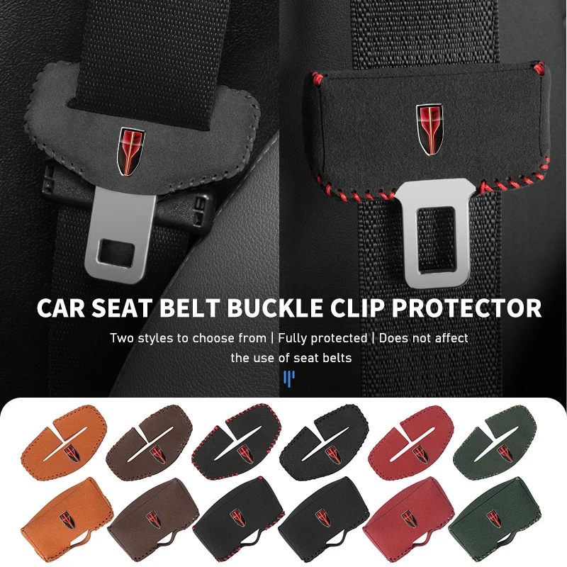 5Pcs Car Seat Belt Buckle Protector Clip Copertura Anti-Collisione Per Hong Qi Faw Red Flag E-Hs3 Hs5 Hs7 Hs9 H5 H7 H9 2018-2022