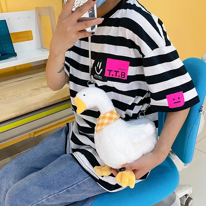 Cute Plush Duck Shoulder Bag