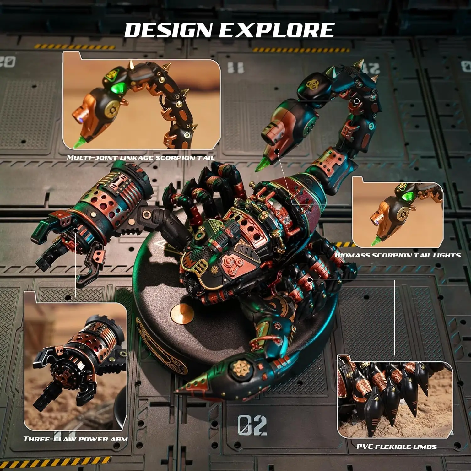 Robotime Rokr 3D Metal Puzzle Emperor Scorpion with LED Light of