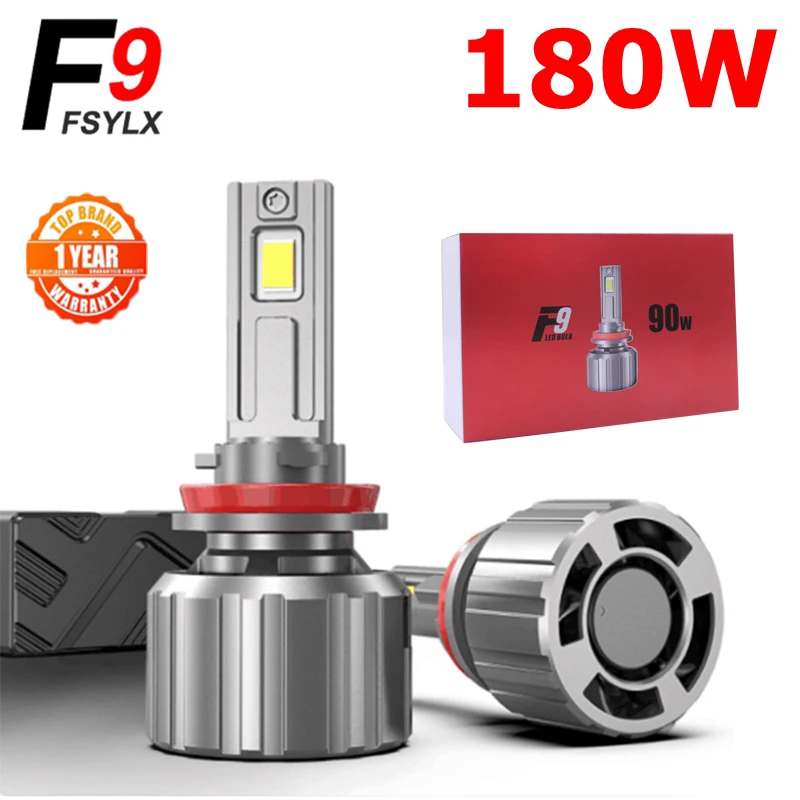 F9 180W 16000Lm H7 Lampadina A Led Led H7 Kit Faro Fendinebbia H4 H7 H8 H11 H1 9005 9012 Lampada A Led Per Auto Lampadina A Led Per Fari