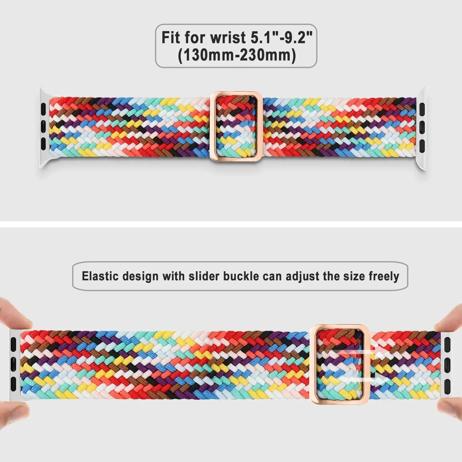 Braided Elastic Smartwatch Strap Bracelet