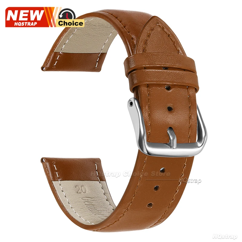 Luxurious Genuine Calfskin Leather Watchband - Soft and Stylish Accessory