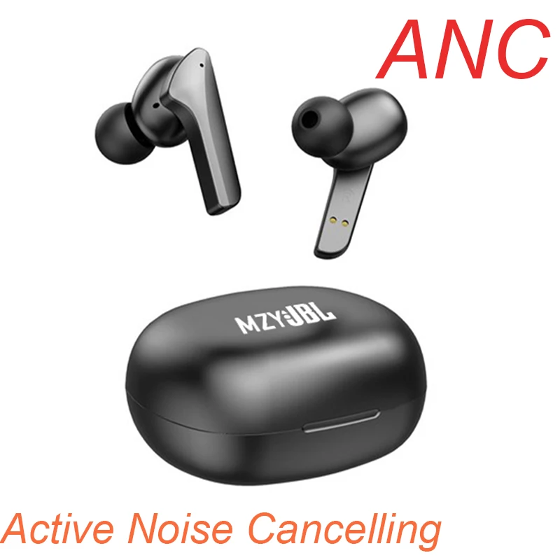 

MZYJBL ANC Wireless Earphones Original Wave 300 Active Noise Cancelling Bluetooth Headphones In Ear Sports Earbuds TWS Headset