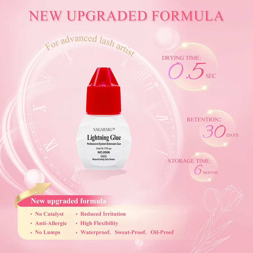 NAGARAKU New Glue for Lashes Eyelash Glue Low Fume Slightly Irritant Adhesive 2