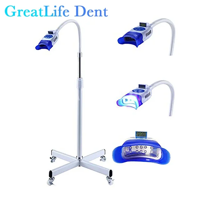 GreatLife Dent Portable Mobile Stand 10 Led Lamp Accelerator Bleaching Machine Teeth Whitening Light Lamp