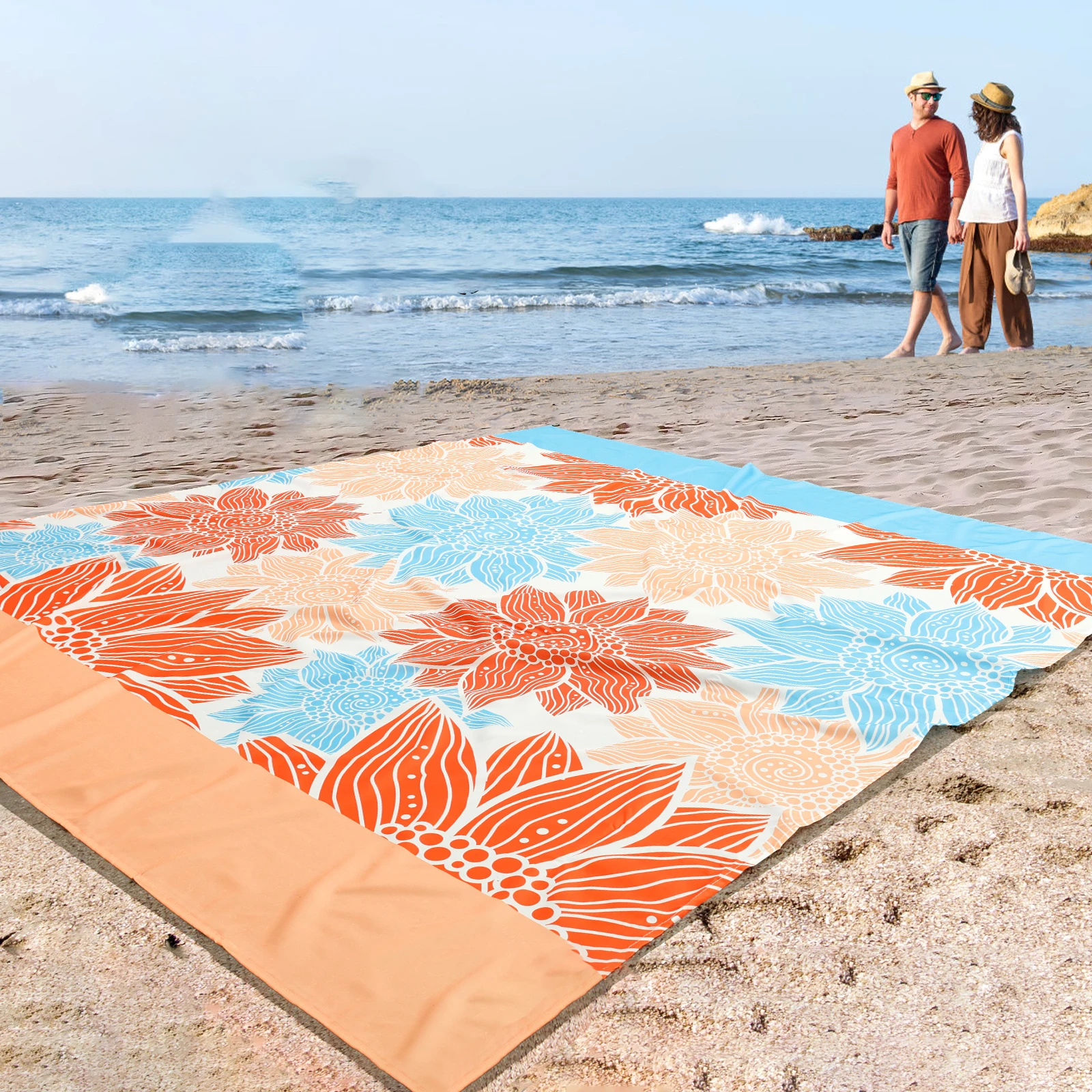 Waterproof Polyester Beach Mat for Camping Picnic Outdoor