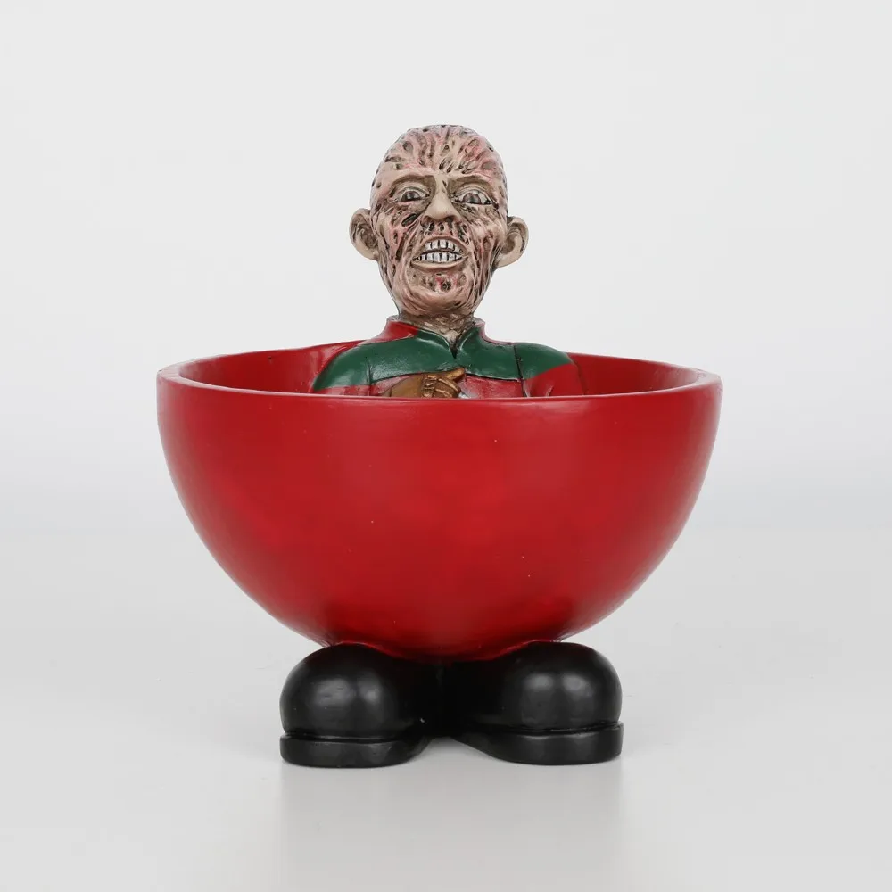 Freddy Krueger Fruit Plate Cosplay Resin Scary Role Decoration Candy Bowl Halloween Party Horror Ornament Tray Accessory Prop