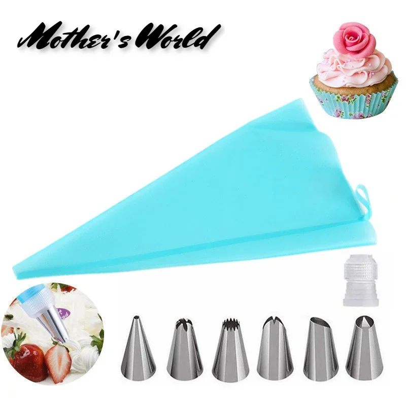 DIY Cake Decorating Nozzles Stainless Steel Icing Piping Nozzle Pastry Tips Tulip Flower Cookie Chocolate Mold Baking Tool
