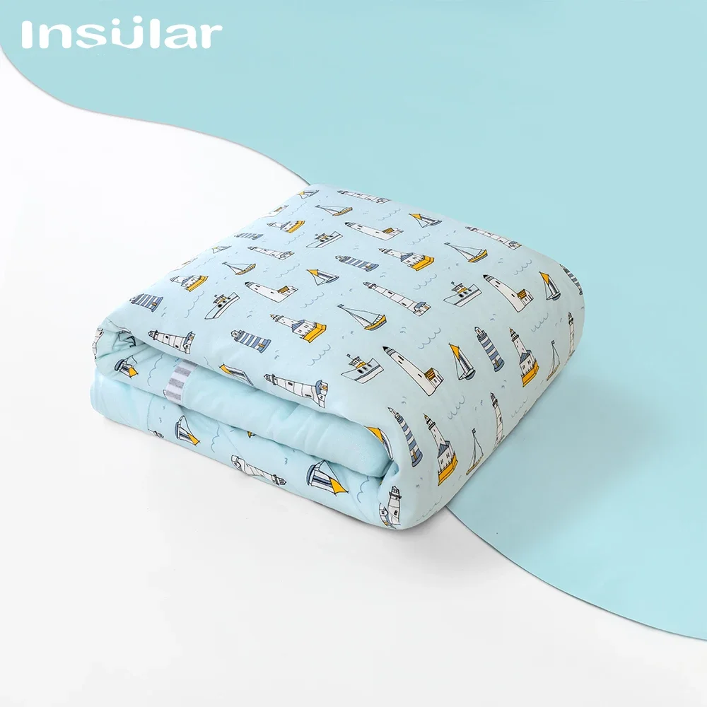 Insular Baby Cotton Quilt Infant Four-season Quilt Children Cartoon Cotton Blanket Kids Detachable Stroller Sleep Cover